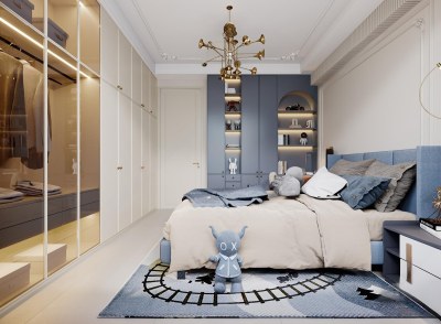 法式男孩儿童房3D模型下载